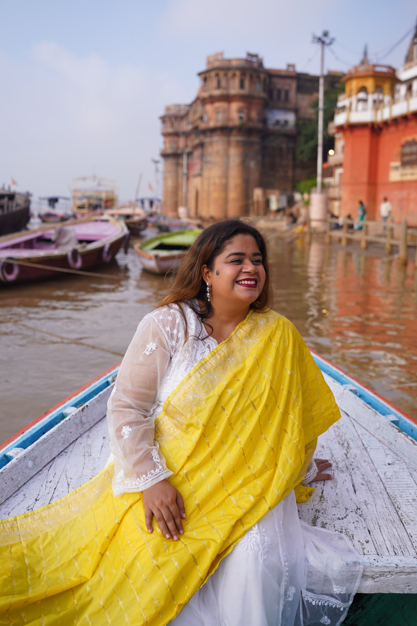 Katan Silk Banarasi Handloom - Yellow