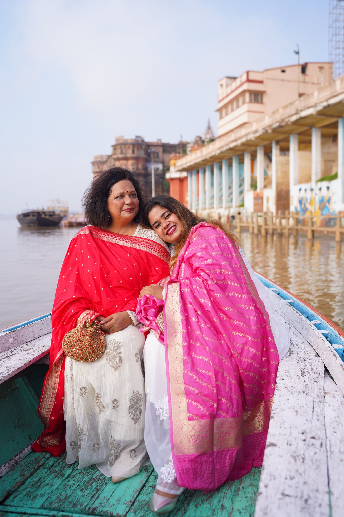 Katan Silk Banarasi Handloom Dupatta - Pink