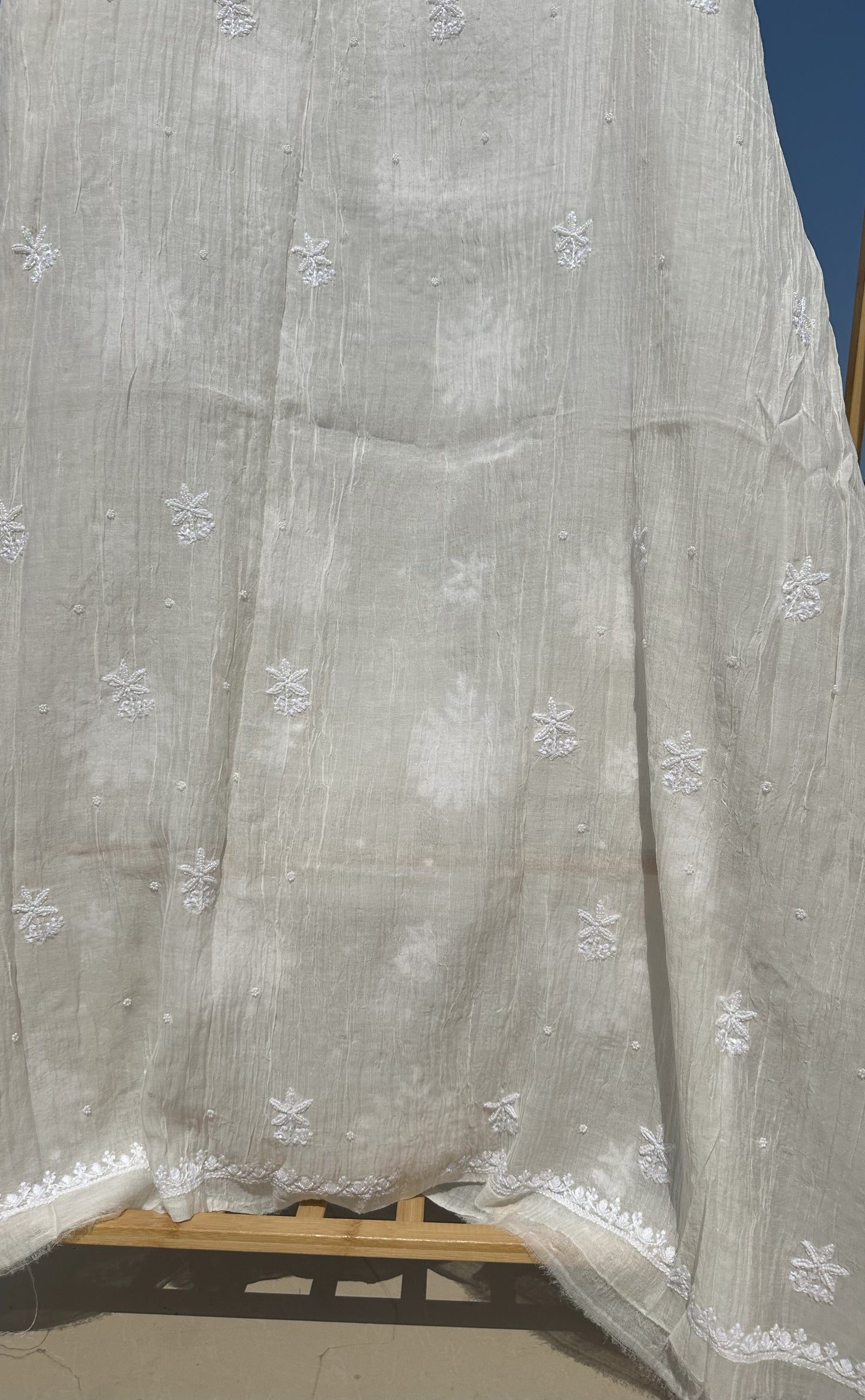 Roohani Mulmul Chikankari Kurta Dupatta Set