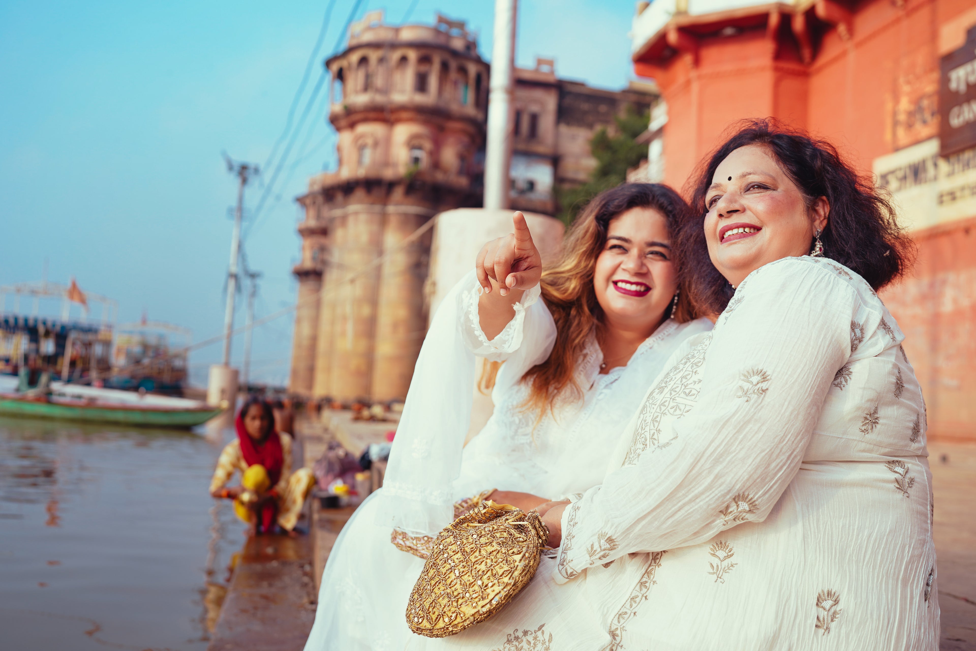 Load video: chikankari kurti, banarsi dupatta, women&#39;s kurti